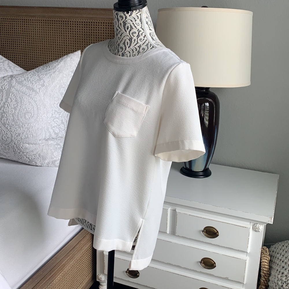 Madewell White Short Sleeve Pocket Tee - Picture 7 of 10